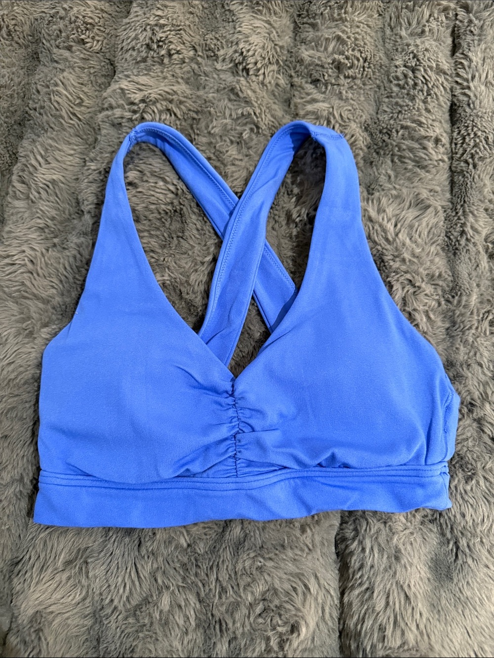 aerie Blue Cross-Back Sports Bralette